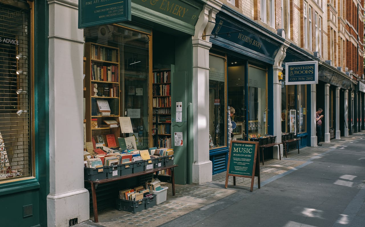 Explore this quaint bookstore in Londons historic Bloomsbury area.